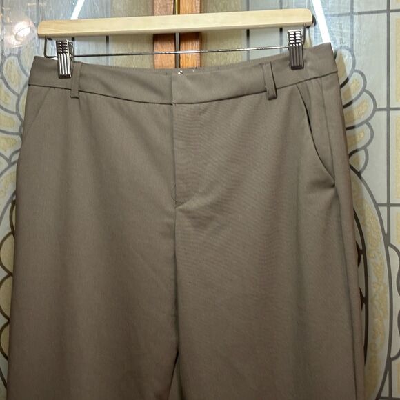 Zara Straight Leg Low Rise Brown Trousers Work Casual Pants Size M NWOT - Picture 5 of 14